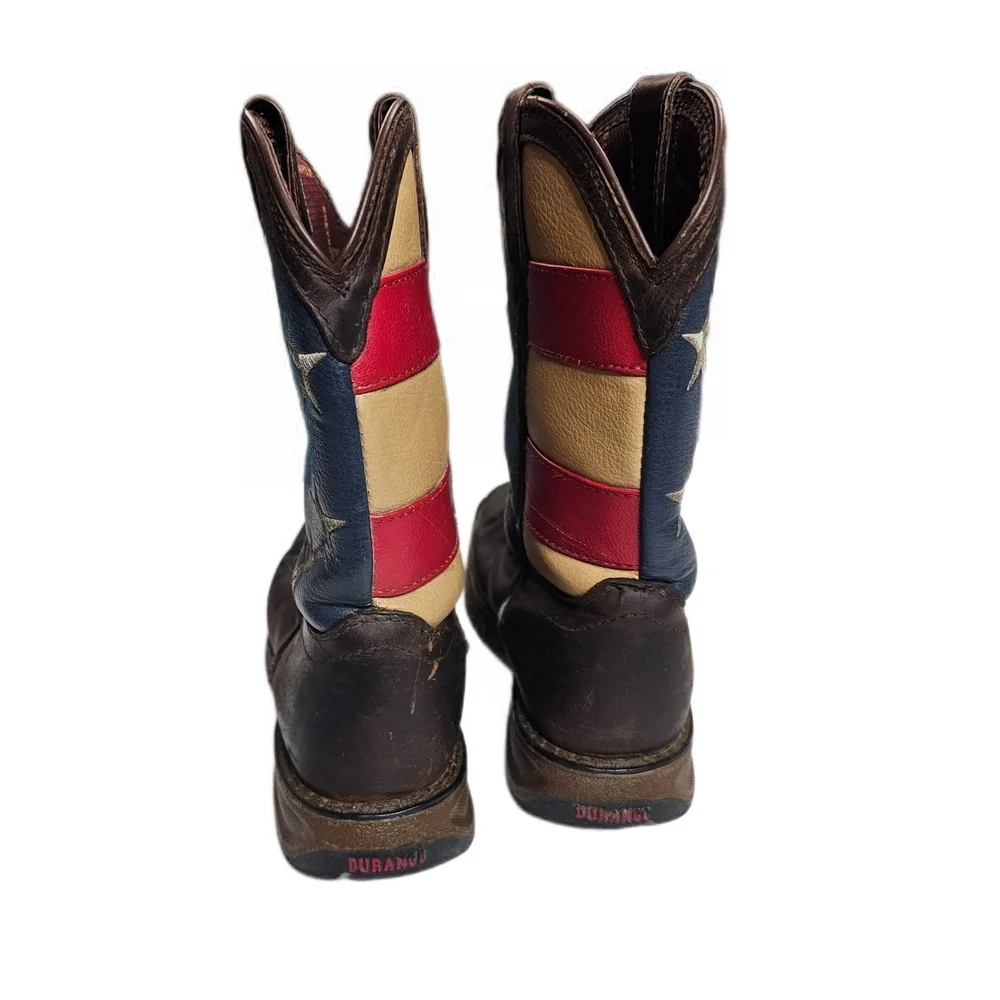 Durango Girls' Lil Rebel Big Kids' Flag Western Cowboy Boots Stars Stripes